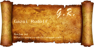 Gazsi Rudolf névjegykártya