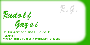 rudolf gazsi business card